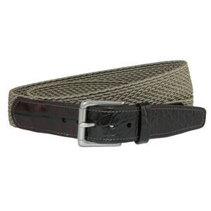CrookhornDavis Men's Hampton Stretch Belt with Croc Print Tabs